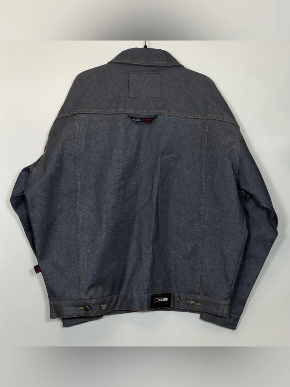 Like New Vintage FUBU Men's Dark Indigo Denim Zip Front Jacket